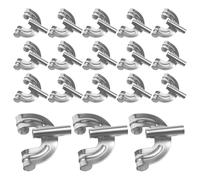 Hoement 20 Pezzi Ganci per Grancassa in Metallo Kit di Sostituzione Hardware per Batteria Accessori Tiranti Adattabili a Vari Modelli per Musicisti Professionisti e Performance Live