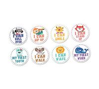 Hoement 24pezzi Adorabili Adesivi Per Infantili Set Creativo Di Stickers Mensili e Abilità Per Ragazzo Ragazza Animali Carini Per Catturare Momenti Speciali Del Anno Di Vita