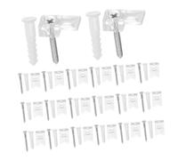 Hoement 25 Pezzi Kit Clip Trasparenti per in Plastica Resistente Supporti per Montaggio Sicuro Vetri su Armadi con e Ancoraggi Bordi Lisci per Installazione senza Rischi
