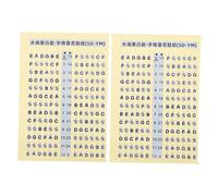 Hoement 2pezzi Adesivi Per Scale Per Chitarra Etichette Per Tastiera Per Principianti e Facili Applicare e Comprendere Strumento Per La Chitarra