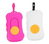 Hoement 2pezzi Dispenser Salviette Portatile Per Silicone Per Salviette Umidificate Per Rosa e Giallo