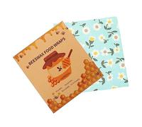 Hoement 3pezzi Pellicole in Cera d Api Per Cucina Riutilizzabili Per Ciotole e Alimenti Cerato Sostenibile Per Conservazione Alimentare Lavabile e Duraturo