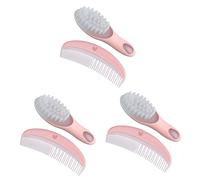 Hoement 3sets Spazzole e Pettini Per Kit Massaggiatore Promuove Circolazione Sanguigna e Cerebrale Colore Rosa Design e Antistatico Per La Del Capello