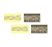 Hoement 4 Pezzi Adesivi per Tastiera di Chitarra in Pvc Impermeabili e Facili da Applicare, per Principianti per Imparare le Note le Scale sulla Tastiera Colore Casuale