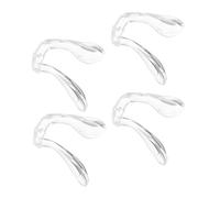 Hoement 4 pezzi Naselli Silicone Morbido Trasparente Supporto Naso Comfort Antiscivolo per e Sole Compatibili con Montature Piatte e Varie Prevengono Scivolamento e Pressione