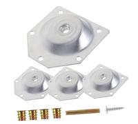 Hoement 4 Pezzi Piastrine Angolate per Gambe Mobili in Massiccio Supporto Robusto per Montaggio Piedini Tavolo Sedia e Resistente Fissaggio Sicuro e Duraturo