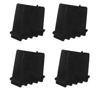 Hoement 4 Pezzi Piedini Antiscivolo in Gomma per Scala Pieghevole, Copripiedi Quadrati 2,5x5 Cm, Protezione Pavimento Resistente All’usura, Accessori per Scale a Pioli Estensibili, Uso