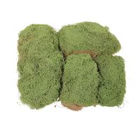 Hoement 4 Pezzi Pietre Decorative Artificiali di Muschio Verde e Piante | Resina, Flocking e Schiuma, Finitura Realistica e Testurizzata, per Composizioni, Salotti e Patio