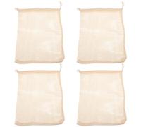 Hoement 4 pezzi Sacchetti in Cotone per Bollire Frutti di Mare Riutilizzabili e Resistenti al Calore Sacchetti per Cottura e Cottura Vapore di Crostacei e Molluschi per Uso in Pentola