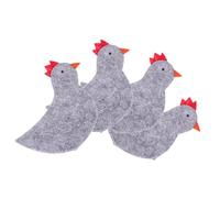 Hoement 4 Protezioni in Tessuto Pasquale Per Feste A Forma Di Pulcino Adorabili Decorazioni Pasquali Per Bambini