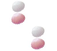 Hoement 4 Pz Oggetti di scena a conchiglia libreria mensola libri gala plasil incantesimi da spiaggia piccole conchiglie di mare Ornamento della scrivania decorazione della scrivania AbS