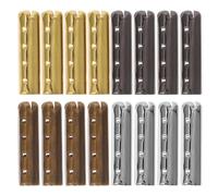 Hoement 40 Punte per Lacci delle Scarpe in Metallo 4 Fori Rotonde 4x23mm, Set da 40 Pezzi Multicolore (bianco, Oro, Grigio, Bronzo), Estremità Resistenti per Chiusure Coulisse e Progetti