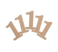 Hoement 5 digitali arredamento del numero della tabella numeri resistente all'usura numero 1 del della casa legno Marrone chiaro