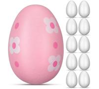 Hoement 50 Pezzi Uova di Pasqua in Schiuma Bianche da Decorare, Leggere e Portatili, Modello a Forma di Uovo per Artigianato e Composizioni Floreali