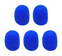 Hoement 5pezzi Cappucci per Microfoni in Spugna Spessa Protezione Antispruzzo Leggera Copertura per Microfono Karaoke e Concerti Blu