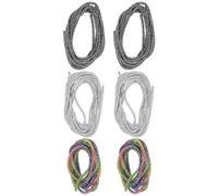Hoement 6 Pezzi Stringhe per Scarpe con Pietre Decorative, Corda Decorativa Flessibile e Resistente per Scarpe da Ginnastica e Felpe, Accessori per Feste e Idee Artistiche