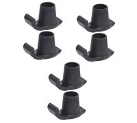 Hoement 6 Pz Tappetini da slitta antiscivolo deambulatore pieghevole scivola piccoli alianti per deambulatore consigli pratici per le stampelle cursori per deambulatore plastica Black