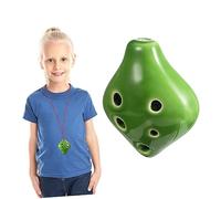 Hoement 6foro Ocarina Ceramica Mini Strumento Musicale Per Principianti Portatile Con e Spartiti Design Forma Fragola Pendente Adorabile Per Età