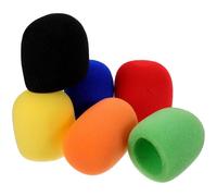 Hoement 6pezzi Coperture Microfono in Schiuma Antivento Multicolori Protezione Avanzata Per Microfoni Da Palco Conferenze e Ktv Adatta Per Ridurre Rumori e Soffi e Dissipazione Calore