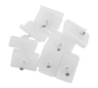 Hoement 8 Set Connettore Rinforzato per Ombrellone da Giardino Bianco in Plastica e Metallo, per Aste Ovali da 3cm, Installazione Facile e Stabilità Migliorata per Strutture Esterne