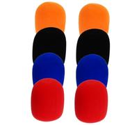 Hoement 8pezzi Coprimicrofono Antivento Per Ktv Da Colorata Arancione Protezione Per Microfono Maneggevole Facile Da Pulire e Riutilizzabile Per Performance e Incontri