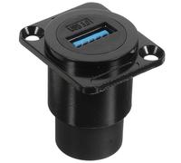 Hoement Adattatore Passante USB 3.0 Femmina per Montaggio a Pannello Coperchio Protettivo, Connettore Pannello USB per Trasferimento Dati Alta Velocità, Struttura in PC e Metallo