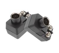 Hoement Adattatore Segnale Tv 2 Pezzi Connettore Coassiale 75-300 Ohm Metallo e Abs Design Professionale per Antenna Tv