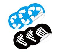 Hoement Adesivi Autoadesivi Impermeabili per Differenziazione Rifiuti Etichette per Bidoni Della Spazzatura PVC Adatte Superfici Piastrelle
