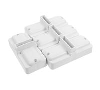Hoement Base 4 per Recinzione da Giardino in Plastica Bianca Supporto e Installazione Facile per Parchi e Spazi Commerciali