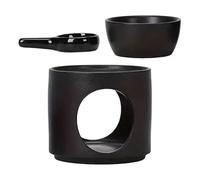 Hoement Bruciatore Resistente ad Alta Temperatura Nero Design Minimalista Nordico di Profumi in Materiale Ceramico con Base Stabile per Decorazione Soggiorno e Camera da Riposo