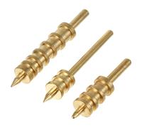 Hoement Brunitore per Pelle in Rame 3 Pezzi Set per Artigianato Fatto a Mano Testa in Rame per Bordatura Pelle Operazione a Freddo Design Unico Oro