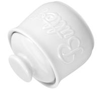 Hoement Burriera in Ceramica Bianca con Coperchio Ermetico Contenitore per Burro Francese Grande Capacità Conservazione Prolungata per Burro Formaggio e Margarina per Cucina e Piano