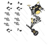 Hoement Cake Topper Note Musicali in Carta 40 Pezzi con Cinque Diverse, Decorazioni per Amanti della Musica a Compleanno