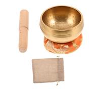 Hoement Campana Tibetana in Rame Nepalese con Bacchetta e Cuscinetto per Yoga Meditazione e Pratiche Spirituali Suono e Profonda per Relax e Mindfulness