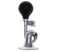 Hoement Campanello per Bicicletta a Corno Rumoroso in Lega di Alluminio Argento Suono Forte e Montaggio Facile per Ciclismo Outdoor