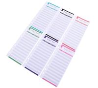 Hoement Carta Budget per Controllo Spese 12 Fogli Perforati in Sei Colori Materiale Offset Doppia Faccia Ideale per Portafoglio
