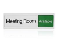 Hoement Cartello Porta Scorrevole in Acrilico Indicatore Privacy Occupato/vacante per Ufficio e Sala Riunioni, Segnale Porta stato Stanza Chiusa/aperta, Insegna Ufficio Resistente