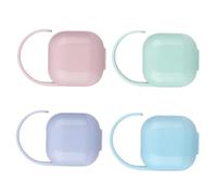 Hoement Contenitore Porta Ciuccio per Ragazzo Ragazza Manico, Custodia Antiurto in Pp, Facile da Pulire e Trasportare, Set 4 Pezzi per Conservazione Pulita All’aperto in Colore Casuale