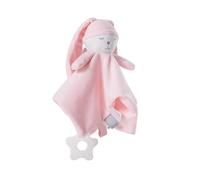 Hoement Copertina Accogliente Ragazzo Ragazza con Pupazzo Rabbino Rosa Morbida e Sicura per Culla e Passeggino Telo Comfort per Bambina Senza Odore Giocattolo Calmandante per Sviluppo