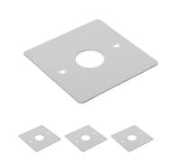 Hoement Copri Interruttore Luce con Foro da 1" in Acciaio Inox Argento 4 Pezzi 8,6x8,6cm Facile Installazione per Nuove Costruzioni e Ristrutturazioni