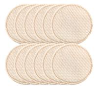 Hoement Cuscinetti Assorbilatte Riutilizzabili in Cotone Naturale 12 Pezzi Coppette per L’Allattamento Post-Parto Assorbenti Anti-Galattorrea Lavabili e Traspiranti per Mamme in Viaggio