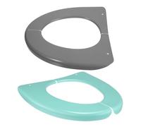 Hoement Cuscino Antiscivolo e Copriwater Pieghevole Portatile da Viaggio in Plastica 2 Pezzi, Rivestimento Igienico Riutilizzabile per Adulti, per Voli e Viaggi