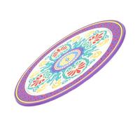 Hoement Cuscino Per Ciotola Sonora Religiosa Con Stampa Tappetino Protettivo Per Meditazione e Decorazione Leggero e Facile Da Trasportare