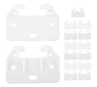 Hoement Fermacassetti Accessori per Cassetti e Armadi Bianco Kit 15 Pezzi in Plastica a Forma di Granchio per Riparazione Fondo Cassetto, Supporta Peso e Previene Uscita Dalla Guida