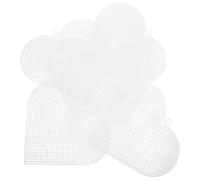 Hoement Fogli in Rete di Plastica Facili da Pulire a Forma di Cuore 6 Pezzi per Ricamo e Borse Uncinetto per Articoli Decorativi e Varie Tecniche Creative