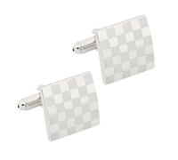 Hoement Gemelli da Uomo Finitura Raffinata e Design Classico in Lega Argento Quadrati Accessori per Camicia per Matrimoni e Abbigliamento Business