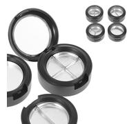 Hoement Home Use Eyeshadow Container multi-scomparti in plastica nero 4 pezzi, portatile per e confezioni di rossetti, perfetto per make up on-the-go