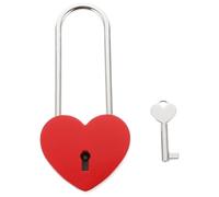 Hoement Lucchetto a Forma di Cuore in Metallo Resistente, Piccolo Lucchetto Dell’amore Rosso per Valigia e Bagagli, Accessorio Viaggio per Coppie e Luoghi Turistici come L’albero