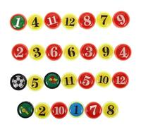 Hoement Magneti Numerati Calcio 27 Pezzi in Plastico per Lavagna Tattica Allenamento, Resistenti e Adatti per Sostituzione su Tavola Magnetica da Calcio