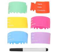 Hoement Manicotto Per Tazza Con Etichetta Per Scrivere Le Etichette Dei Con i Nomi Etichette Per Bottiglie